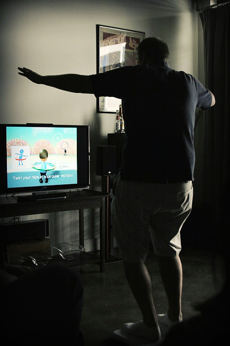 Todd is a Wii hoola hooping master